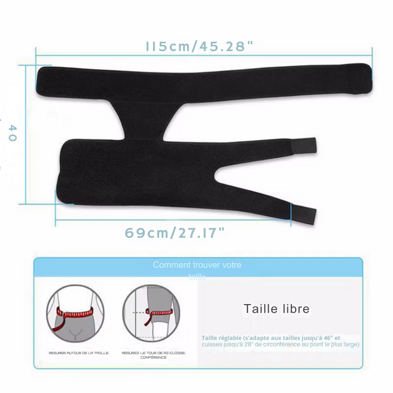 Manchon de compression de cuisse pour attelle de hanche, ischio-jambiers Malovax