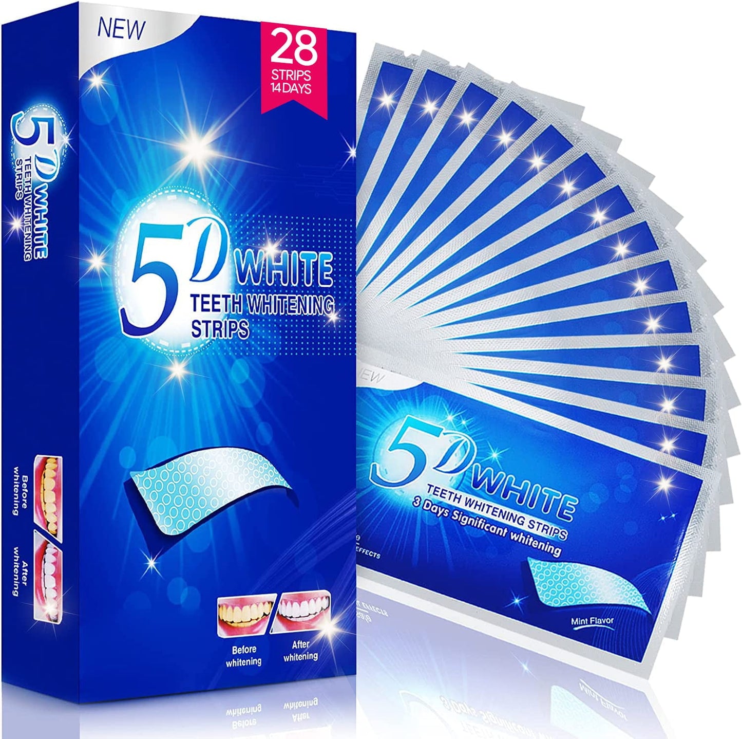 Kit de 28 Bandes de Blanchiment Dentaire