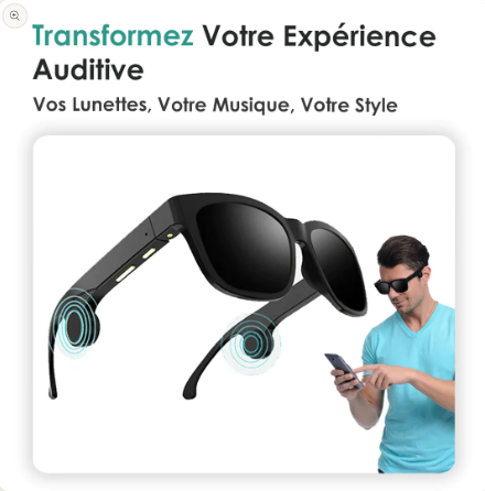 Lunettes de Soleil Connectées Bluetooth